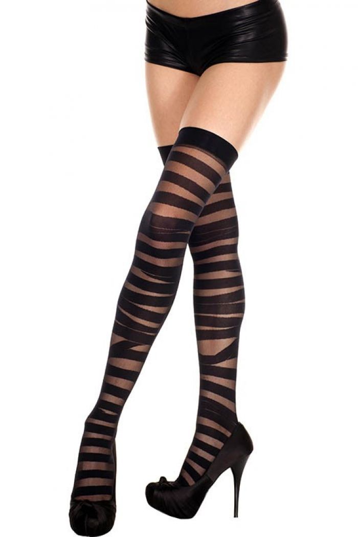 Music Legs Bandage-spandex-thigh-hi  Thigh Hi 2018 | Pantyhose Library